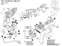 Bosch 0 603 997 988 Psb 13 R Percussion Drill 230 V / Eu Spare Parts